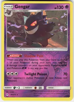 Pokemon Gengar 70/214 Rare Unbroken Bonds Pokemon Near Mint Reverse Holo - Image 1