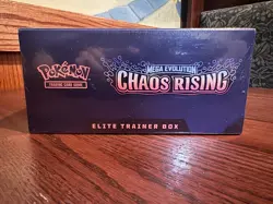 Pokemon Mega Evolution Chaos Rising Elite Trainer Box ETB 9 Booster Packs New - Image 3