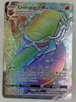 Pokemon Centiskorch VMAX 191/189 Darkness Ablaze Secret Rare Full Art Holo 320 - Image 3