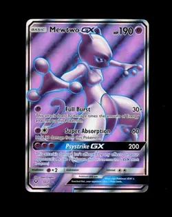 2017 Pokemon SHINING LEGENDS MEWTWO GX FULL ART HOLO 72/73 RARE! NM - Image 1