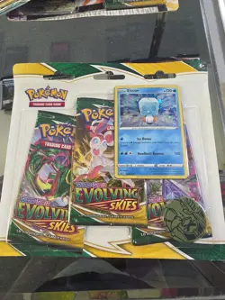 Pokemon Evolving Skies 3 pack blister new/sealed - Eiscue Promo - Image 1