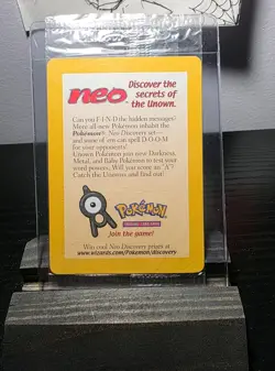 Sealed 2001 Entei Reverse Holo Pokemon Neo Discovery Black Star Movie Promo VTG - Image 1
