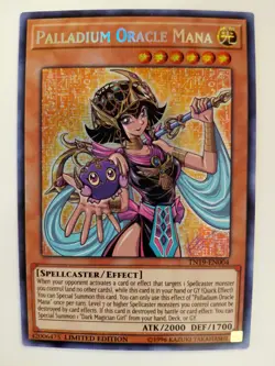 Yu-Gi-Oh! Palladium Oracle Mana TN19-EN004 Limited Ed Prismatic Secret LP - Image 1