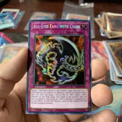 Yugioh Red-Eyes Fang with Chain LDS1-EN021 Limited Edition Secret Rare Near Mint - Image 3