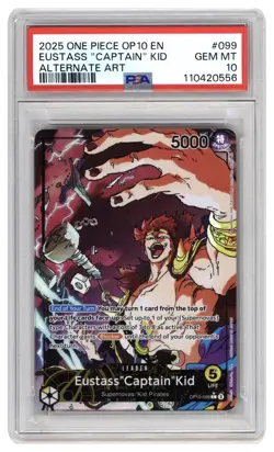 Eustass"Captain"Kid OP10-099 Alternate Art One Piece PSA 10 - Image 1