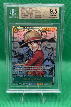 One Piece CCG Monkey.D.Luffy OP13-118 MANGA BGS 9.5 GEM MINT 💎 - Image 1