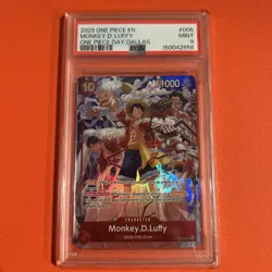2025 ONE PIECE PROMOS ONE PIECE DAY DALLAS #006 MONKEY D. LUFFY PSA 9 - Image 1