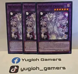 YUGIOH NECROQUIP PRINCESS X3 COMMON INFO LIGHT PLAYED - Image 1