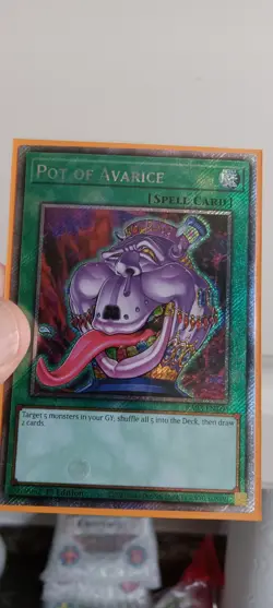 YuGiOh: "Pot of Avarice" - PLATINUM SECRET RARE - RA03 - SHARP MINT NEW! - Image 1