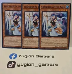YUGIOH YORISHIRO OF THE AQUA X3 COMMON DABL LIGHT PLAYED - Image 1