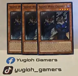 YUGIOH SILENT WOLF CALUPO X3 COMMON DABL LIGHT PLAYED - Image 1