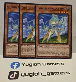 YUGIOH CELESTIAL APPARATUS TESEA X3 COMMON DABL LIGHT PLAYED - Image 1