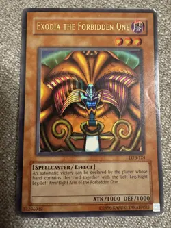 Yugioh Exodia The Forbidden One LOB-124 + LOB-007 Ultra Rare Holo 2002 Original - Image 1