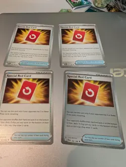 Special Red Card 082/086 pokemon chaos rising trainer item regular, lot of 4 - Image 1