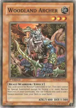 Yugioh! Woodland Archer - SOVR-EN031 - Common - Unlimited Edition Near Mint - Image 1