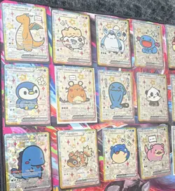 Derpy pokemon fan made holo display. Lot of 20 cards. Glaceon, dragonite, piplup - Image 1
