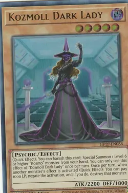 YUGIOH HOLO CARD KOZMOLL DARK LADY GFTP-EN086 1ST EDITION - Image 1