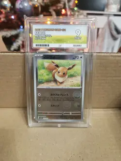 Ace 9 Graded Eevee Masterball Reverse Holo Japanese 151 Pokemon Card 133/165 - Image 1
