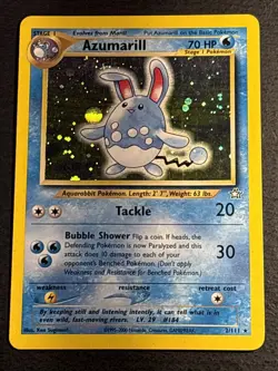 Azumarill 2/111 Pokemon TCG Neo Genesis Holo Foil Rare Card Lightly Played LP - Image 1