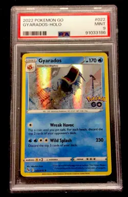 2022 Pokemon GO Gyardos-Holo #022! PSA Mint 9! ENN Cards - Image 1