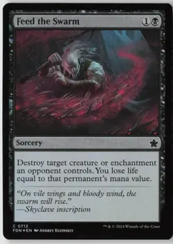 Feed the Swarm (712) - Foil - Foundations (FDN) - NM - Image 1