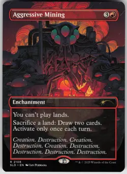 MTG Aggressive Mining Normal NM Secret Lair Drop Series Magic 2108 - Image 1