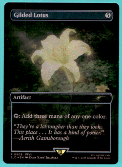 GILDED LOTUS FOIL FINAL FANTASY SECRET LAIR DROP RARE ARTIFACT MINT MTG 909 - Image 1