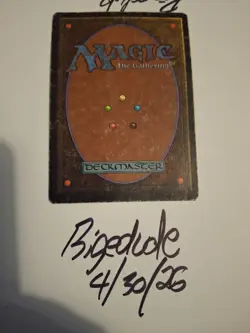 MTG Unlimited Signed Mox Sapphire - back recolored in spots - bigedude - Image 2