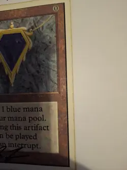 MTG Unlimited Signed Mox Sapphire - back recolored in spots - bigedude - Image 5