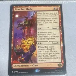 Magic: The Gathering Cool but Rude Enchantment Class Red TMH Rare Foil 0089 - Image 1