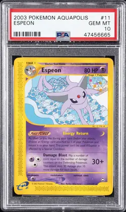 2003 POKEMON AQUAPOLIS #11 ESPEON PSA 10 - Image 1