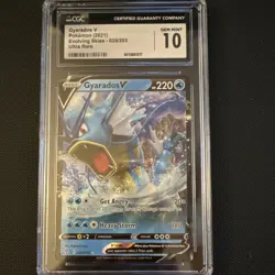 Pokemon Gyarados V (2021) SWSH07 Evolving Skies 028/203 Ultra Rare Holo CGC 10 - Image 1