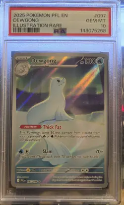 2025 Pokemon Phantasmal Flames Dewgong Illustration Rare #097/094 PSA 10 - Image 3