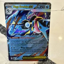 Mega Greninja ex 022/086 ME04: Chaos Rising Pokemon TCG Double Rare Holo NM - Image 1