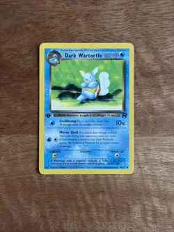 Pokemon Dark Wartortle WOTC 46/82 Team Rocket 1st Edition Uncommon 60 HP English - Image 1