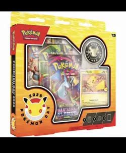 Pokemon Day 2026 Box Pikachu Promo Card 3 Booster Packs Coin - Image 1