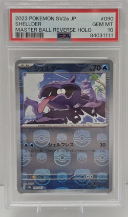 Pokemon TCG Shellder Master Ball Reverse Holo 090/165 SV2a JP 2023 PSA 10 - Image 1