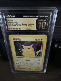 2023 Pokemon Classic Trading Card Game Pikachu #008 PRESTINE 10 GEM MINT - Image 1