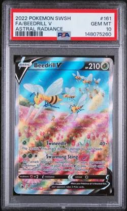 Pokemon PSA 10 Beedrill V Secret Illustration Rare #161 2022 Astral Radiance - Image 1
