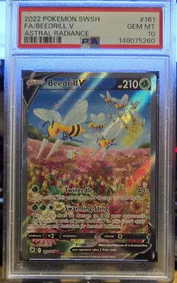 Pokemon PSA 10 Beedrill V Secret Illustration Rare #161 2022 Astral Radiance - Image 3