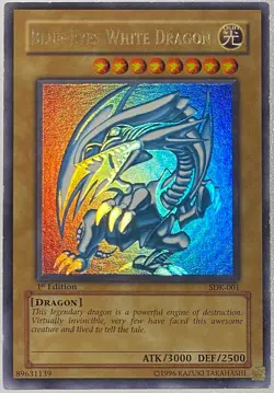 Yugioh Blue-Eyes White Dragon SDK-001 1st Edition Ultra Rare - Image 1