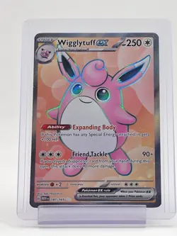 WIGGLYTUFF EX 2023 POKEMON 151 #187/165 SPECIAL ILLUSTRATION RARE Q4767 - Image 1