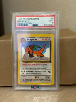 1999 POKEMON GAME MOVIE #5 DRAGONITE MOVIE PROMO PSA 9 - Image 1