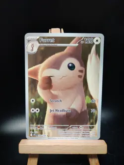 Furret 168/159 IR Illustration Rare Pokemon 2025 Journey Together NM - Image 1