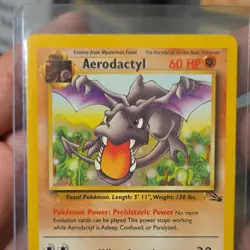 Pokemon Aerodactyl Fossil 16/62 non Holo Rare Unlimited WOTC English 1999 - Image 2