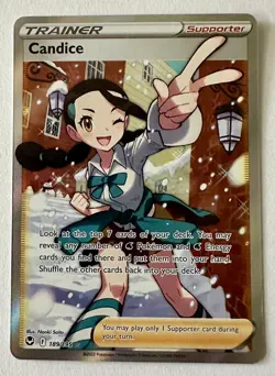 Pokemon Candice 189/195 (Full Art) Silver Tempest 189/195 Holo NM 🔥🔥 - Image 1
