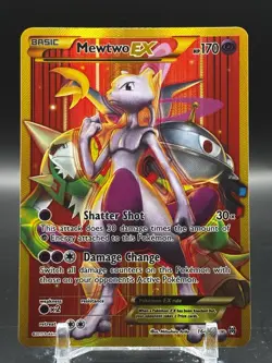 Pokemon TCG Mewtwo EX 164/162 Breakthrough Secret Rare Full Art Holo - Image 1