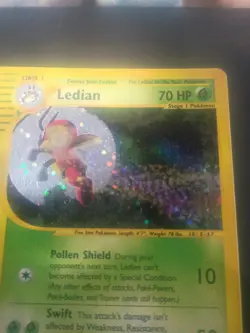 Pokemon Ledian Skyridge Holo Rare #H14 Mp Swirl 🍥 - Image 2