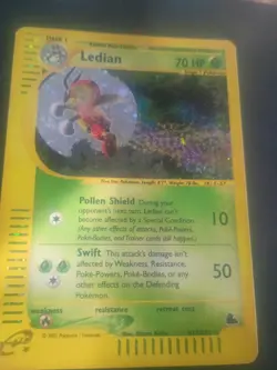 Pokemon Ledian Skyridge Holo Rare #H14 Mp Swirl 🍥 - Image 3