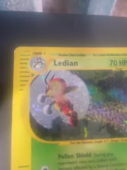 Pokemon Ledian Skyridge Holo Rare #H14 Mp Swirl 🍥 - Image 4